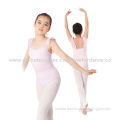 Girl's gymnastic dance leotards, made of cotton/spandex, chiffon ruffle sleeves